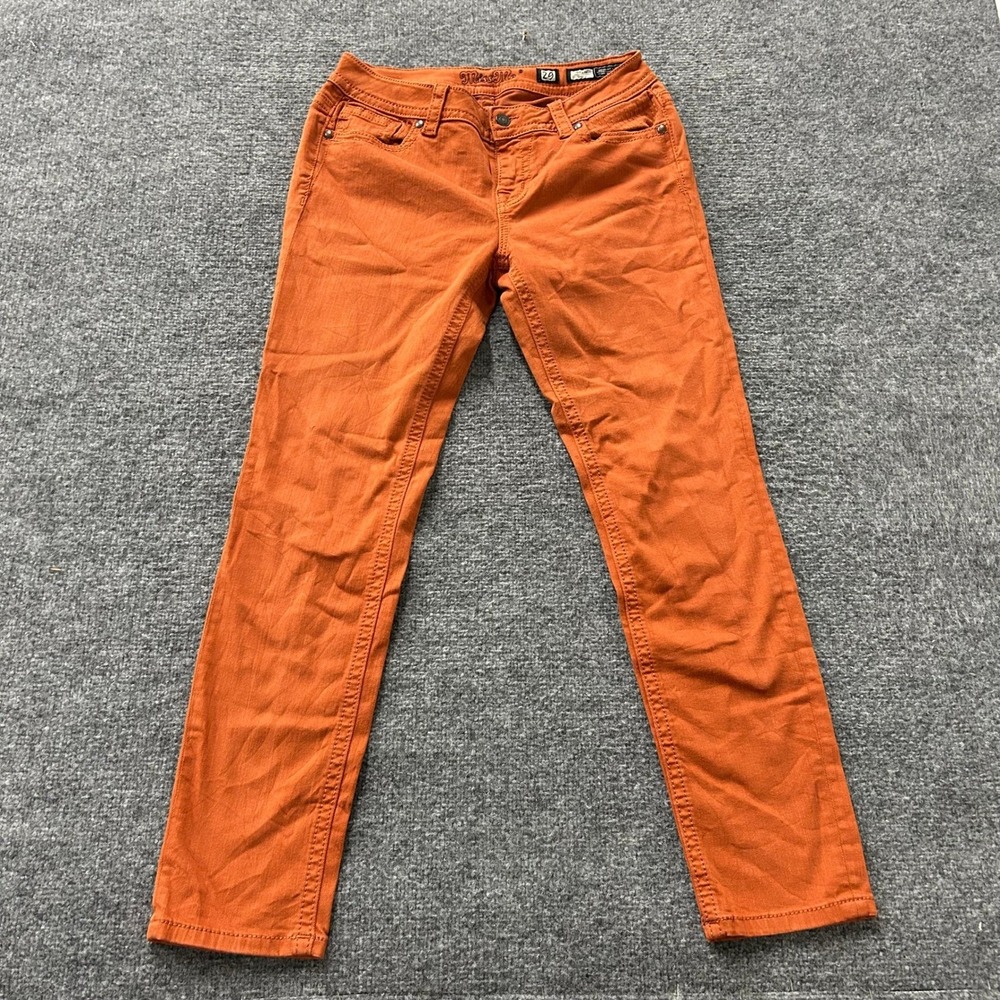 Miss Me Skinny Jeans Womens Size 29 Burnt Orange Viscose Blend Mid-Rise MP9044S